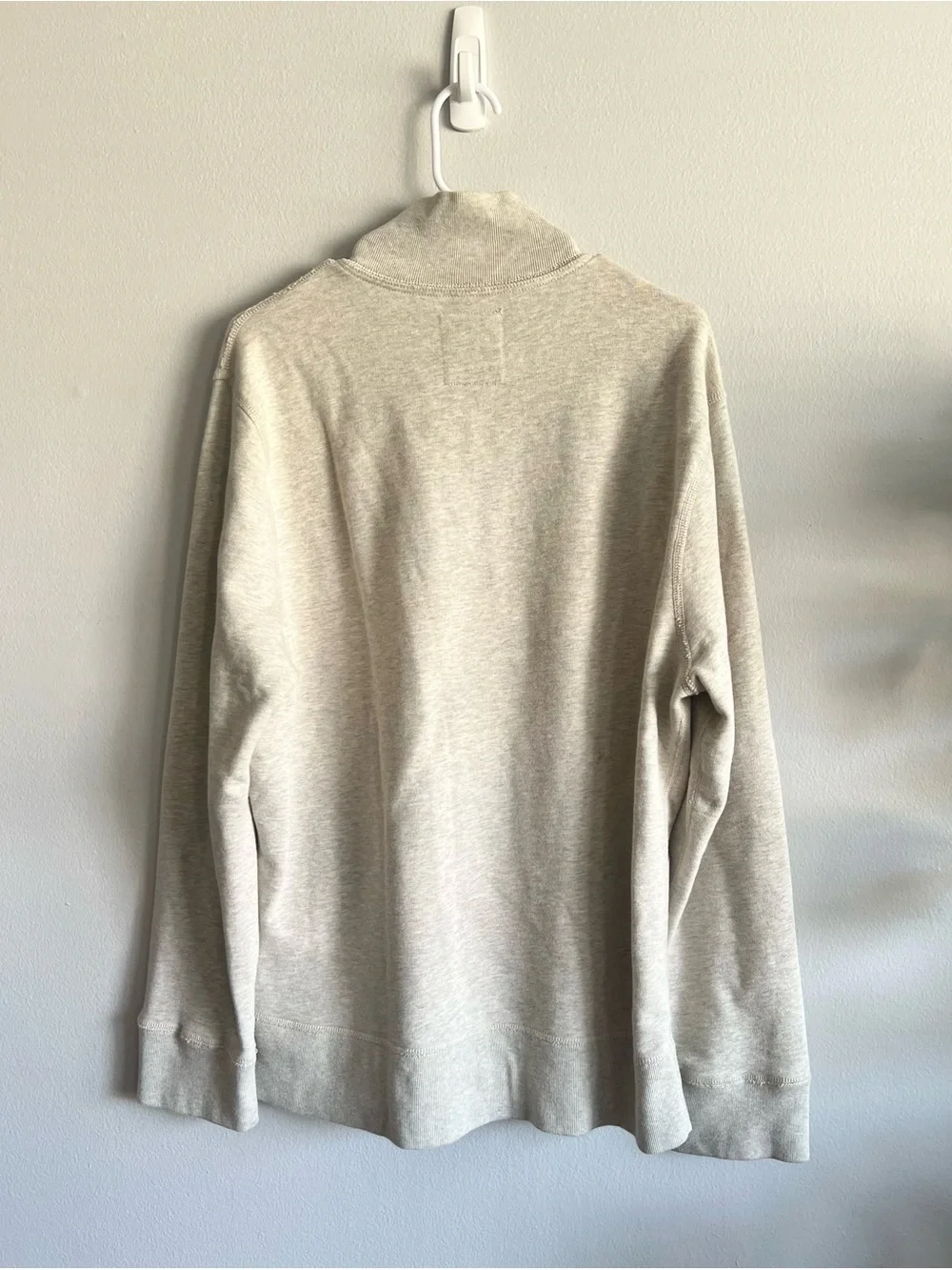 J. Crew Light Gray Cotton Mock Neck Pullover